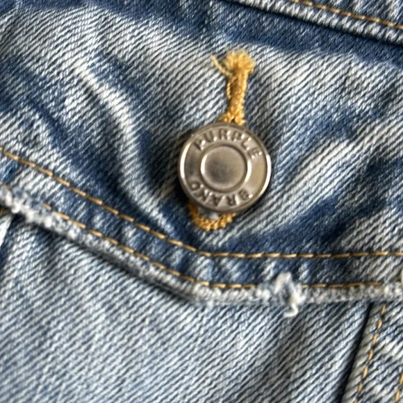 Purple Brand Light Blue Denim Vest